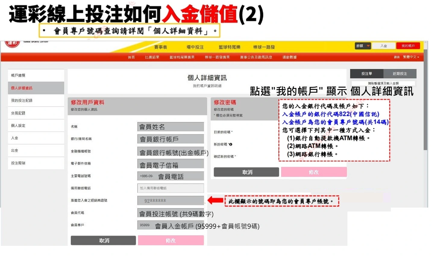 台灣運彩網路會員|入金儲值|金來來運動商行